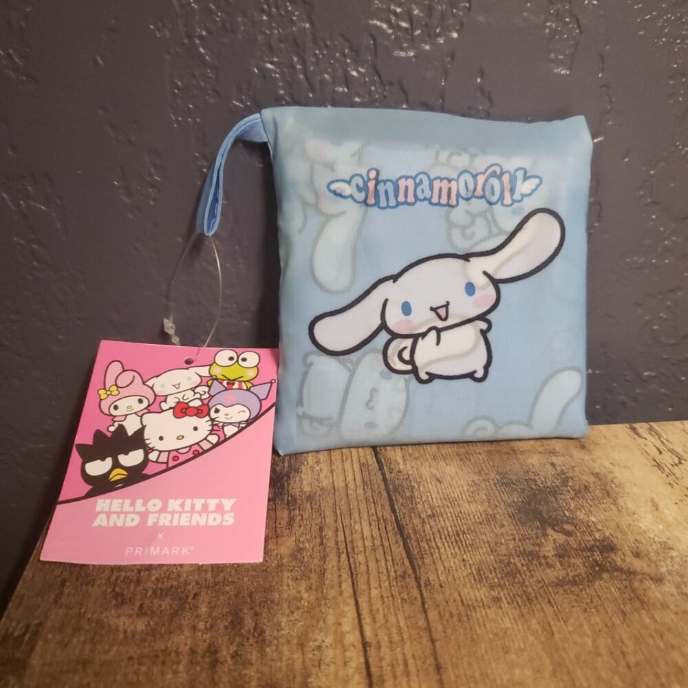 PRIMARK Cinnamoroll Tote Bag Foldaway Bunny Blue New Sanrio Hello Kitty Friends